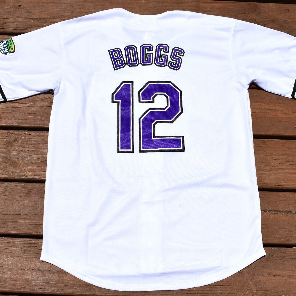 New!! Wade Boggs Tampa Bay Devil Rays White Baseball Jersey Adult Men's Medium